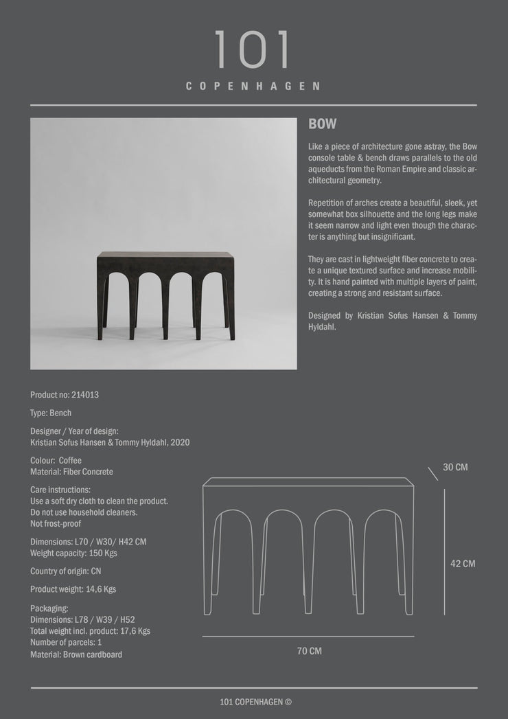 Bow Bench - Coffee - 101 CPH