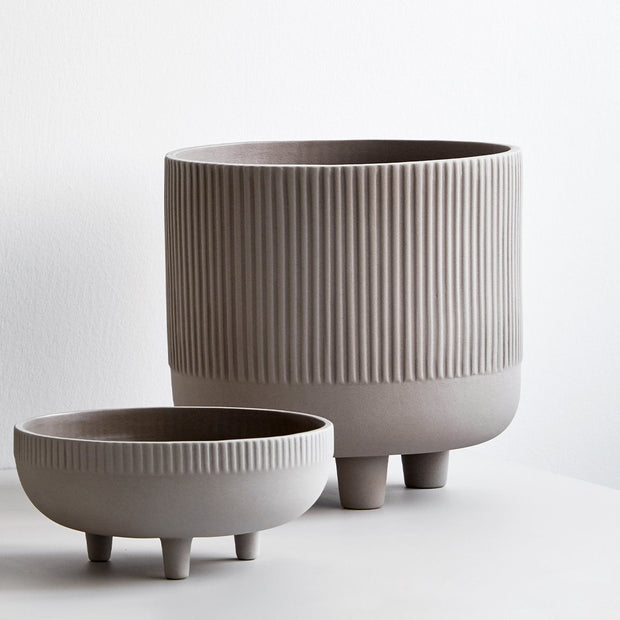 Kristina Dam bowls made of terracotta with Grey Engobe