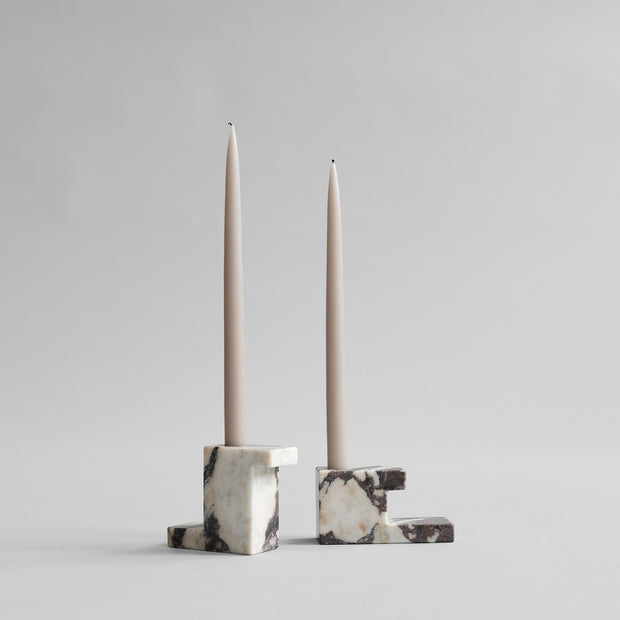 Brick Candle Holder, Tall - Calacatta - 101 CPH