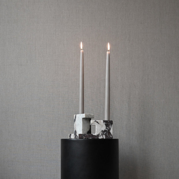 Brick Candle Holder, Tall - Calacatta - 101 CPH