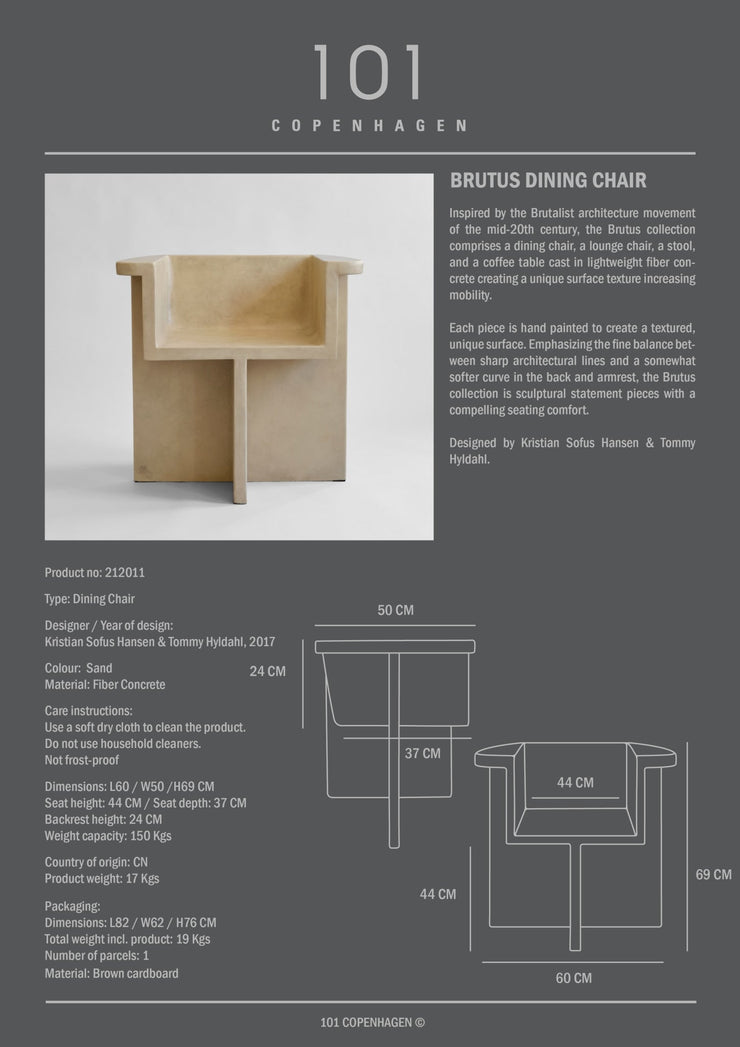 Brutus Dining Chair - Sand - 101 CPH