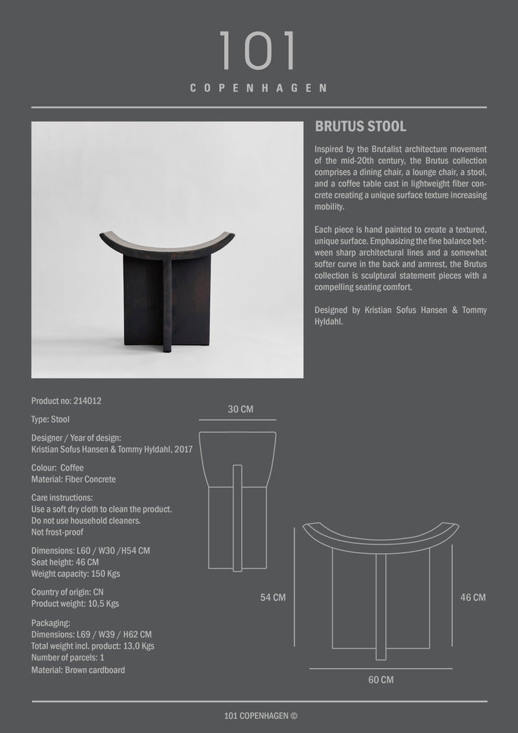 Brutus Stool - Coffee - 101 CPH