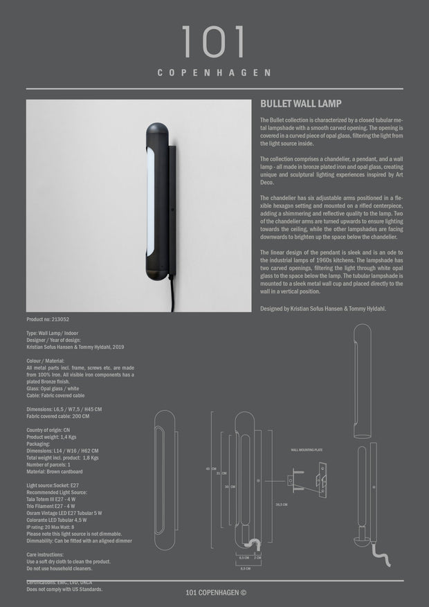 Bullet Wall Lamp - Bronze - 101 CPH