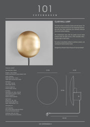 Clam Wall Lamp - Brass - 101 CPH