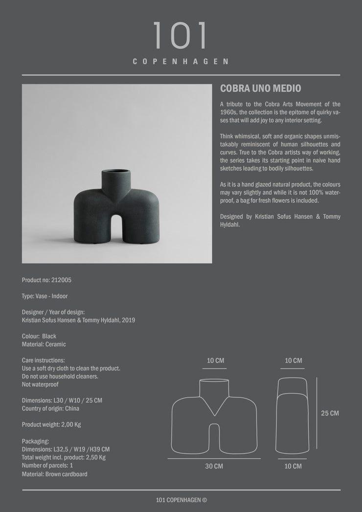 Cobra Uno, Medio - Black - 101 CPH
