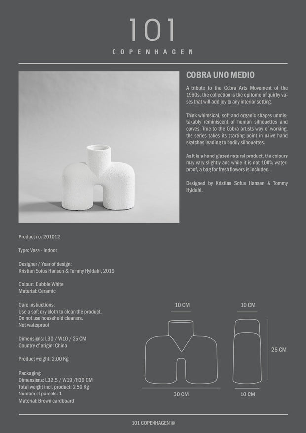 Cobra Uno, Medio - Bubble White - 101 CPH