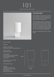 Column Table - Bone White - 101 CPH