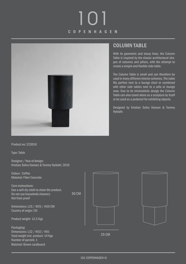 Column Table - Coffee - 101 CPH