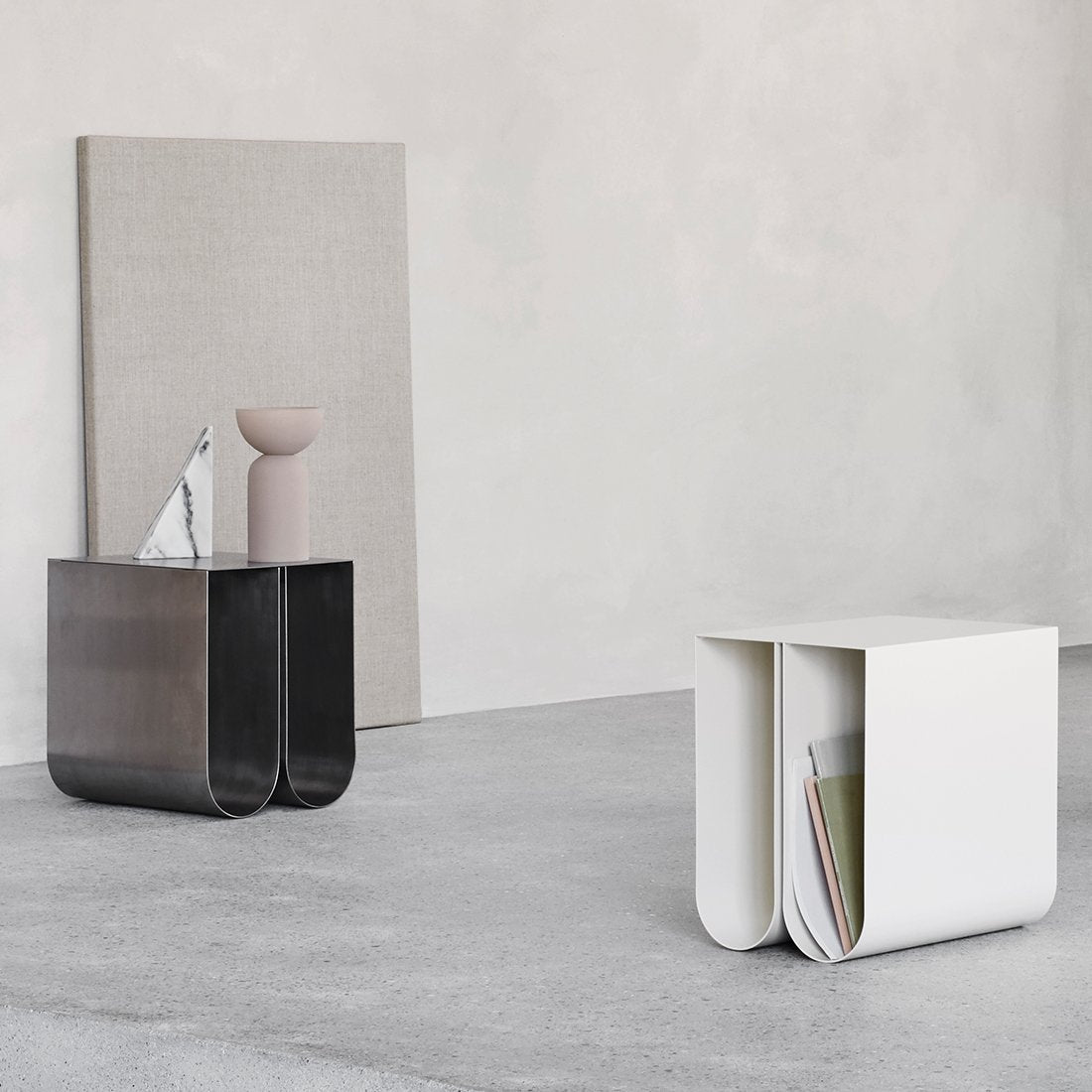 Curved Side Table | Beige | Side Tables | Furniture | Kristina Dam