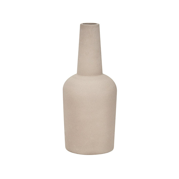 Large terracotta vase engobe grey kristina dam design denmark