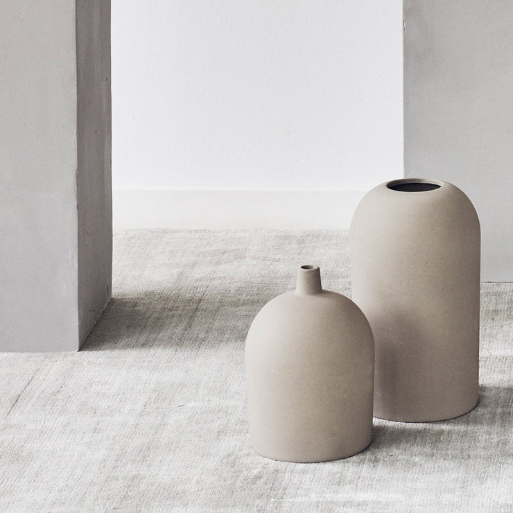 Small and medium Dome terracotta vases from Kristina Dam studio 