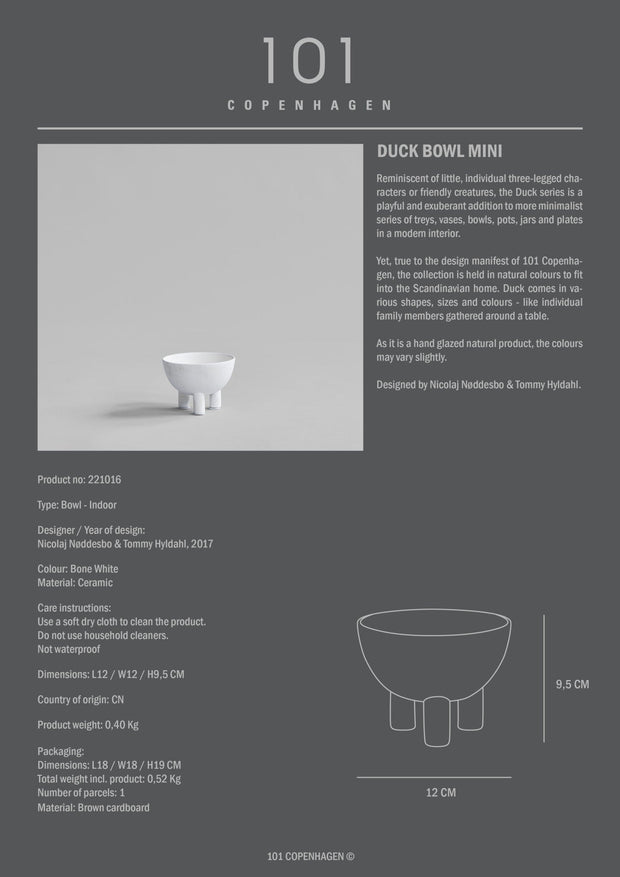 Duck Bowl, Mini - Bone White - 101 CPH