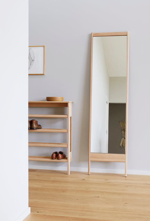Form & Refine A Line Mirror, Oak