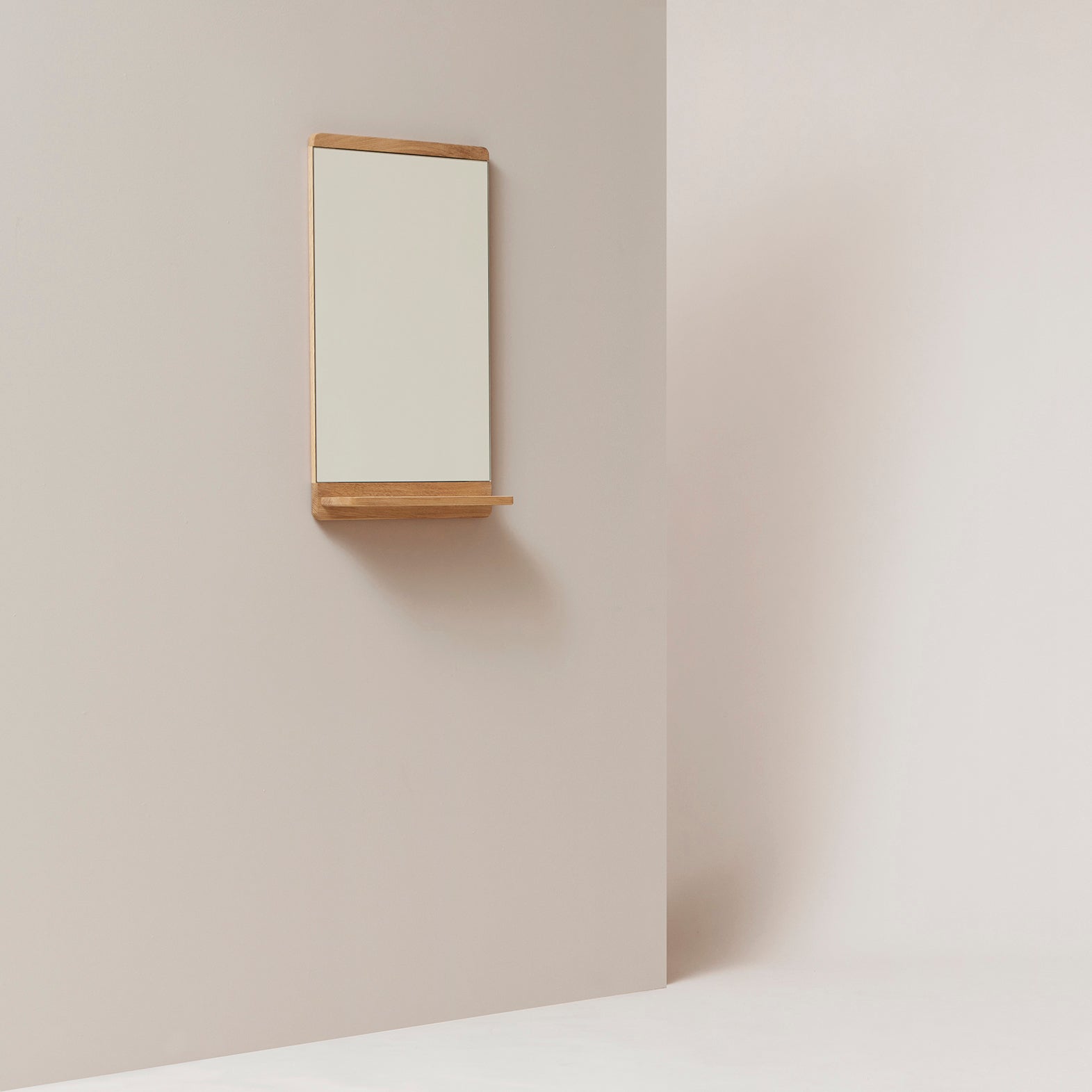 Form & Refine Rim Wall Mirror, Oak