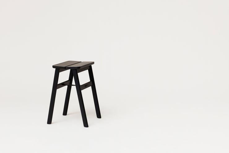 Form & Refine Angle Foldable Stool, Black-stained