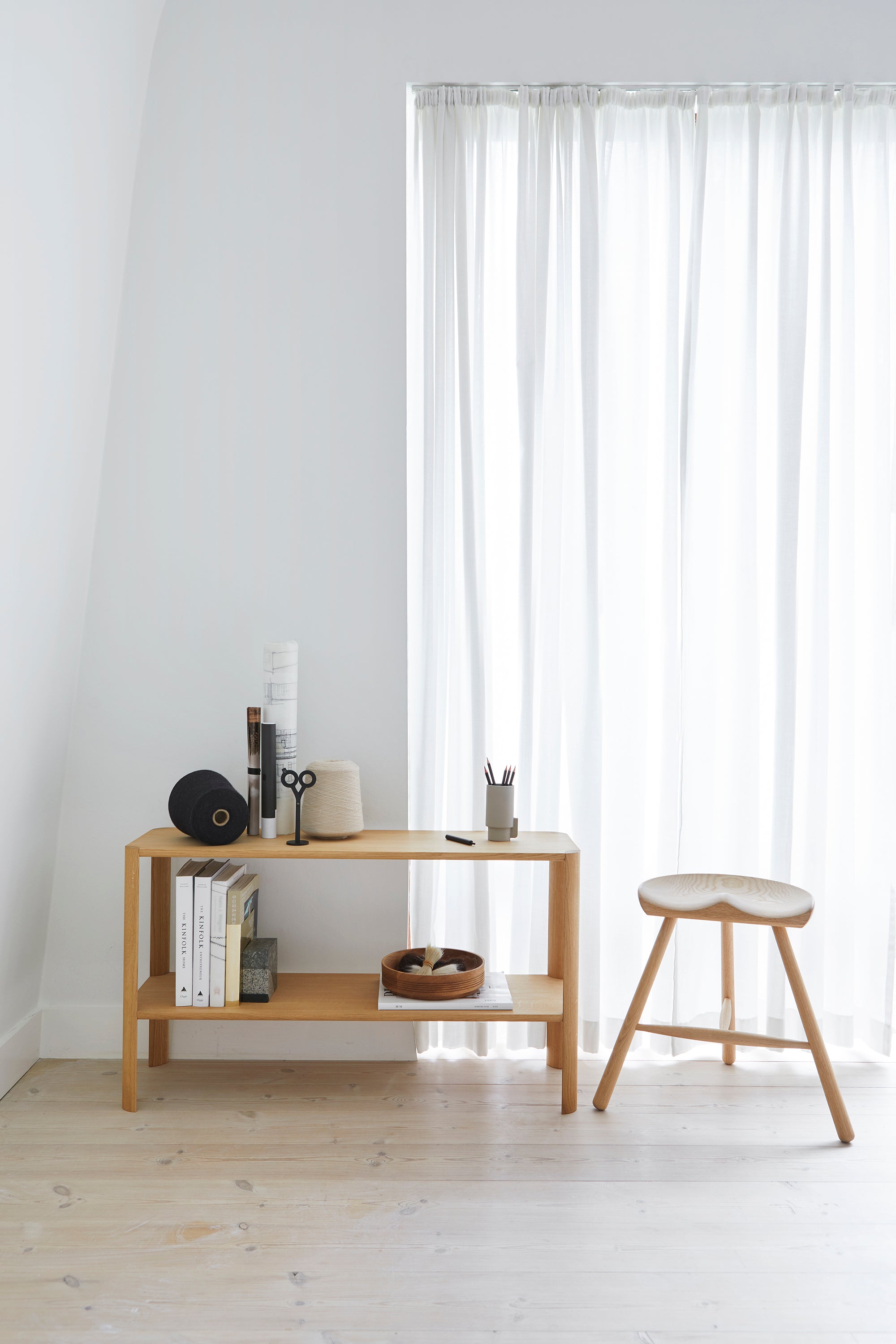 Form & Refine Leaf Shelf 1x2, White Oak