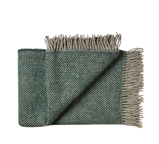 Silkeborg Uldspinderi Fanø Throw 140x240 cm Throw 0178 Dark Pine Green