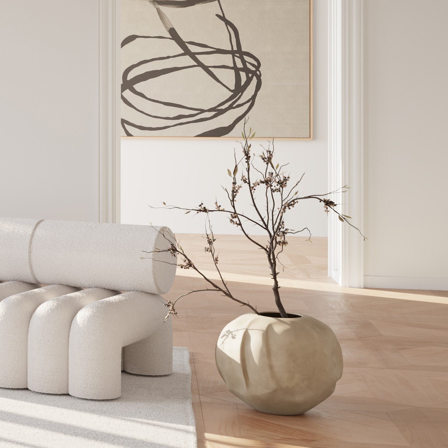 Orimono Vase, Big - Sand - 101 CPH