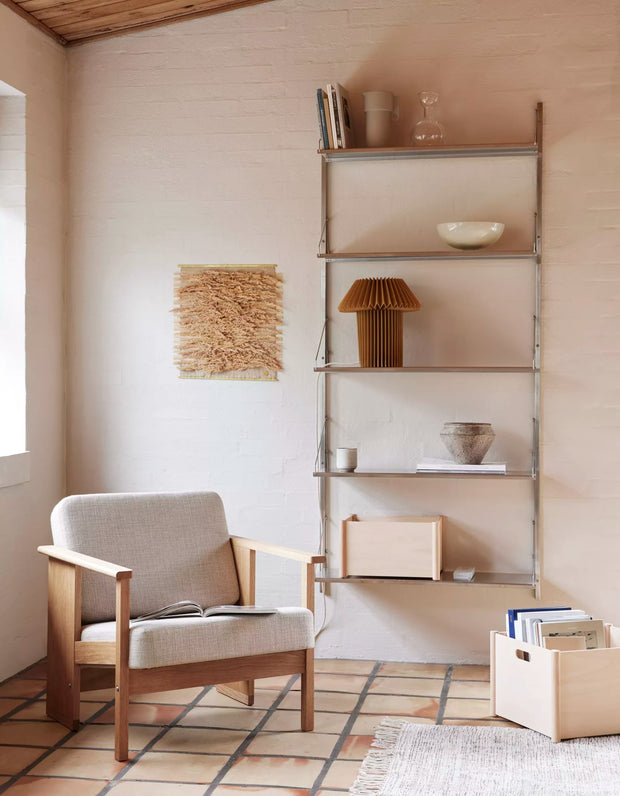 Form & Refine Block Lounge Chair, Oak