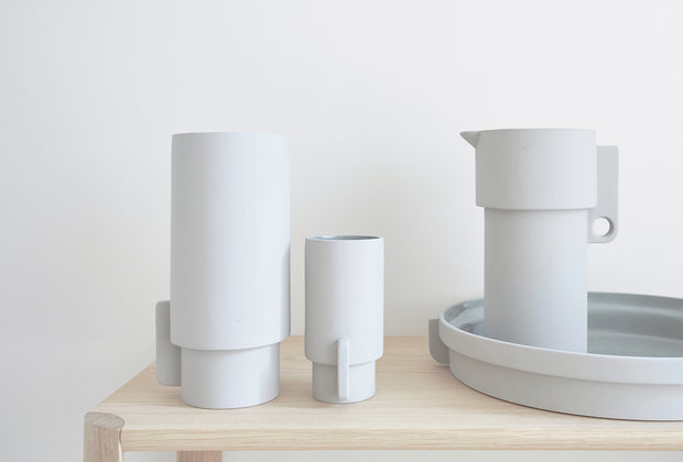 Form & Refine Alcoa Vase Small, Light Grey