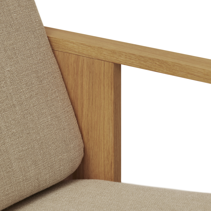 Form & Refine Block Lounge Chair, Oak