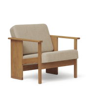 Form & Refine Block Lounge Chair, Oak