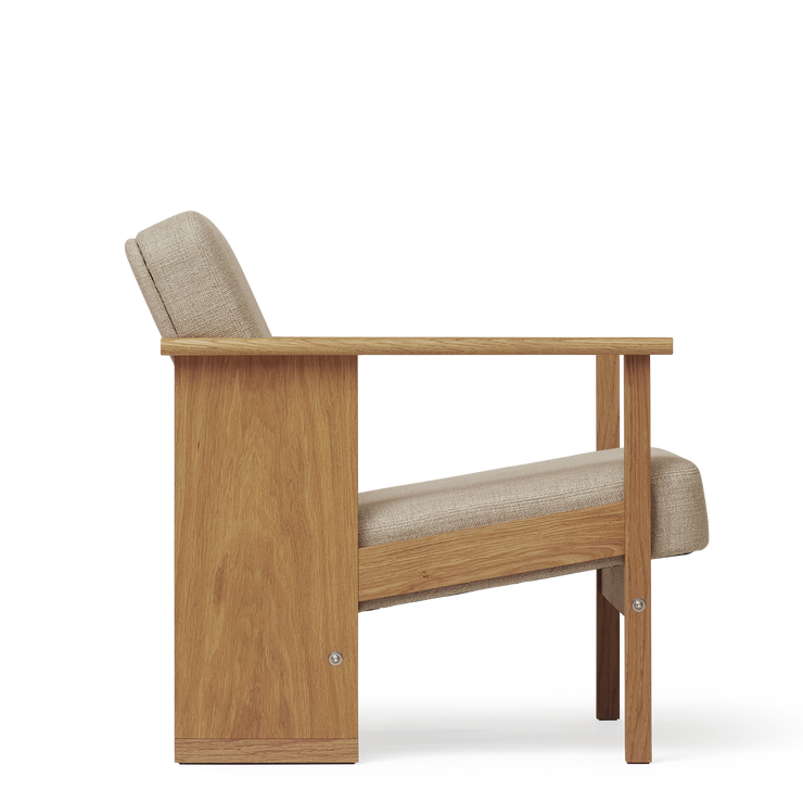 Form & Refine Block Lounge Chair, Oak