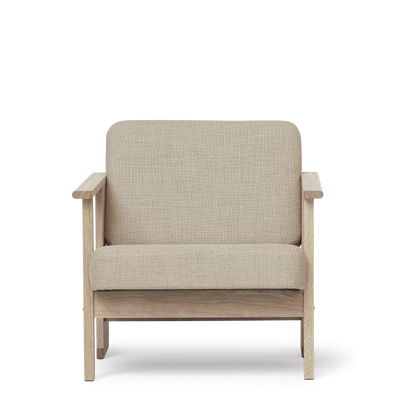 Form & Refine Block Lounge Chair, White Oak - COM