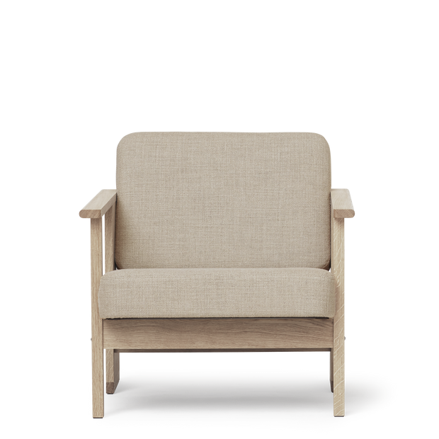 Form & Refine Block Lounge Chair, White Oak - COM