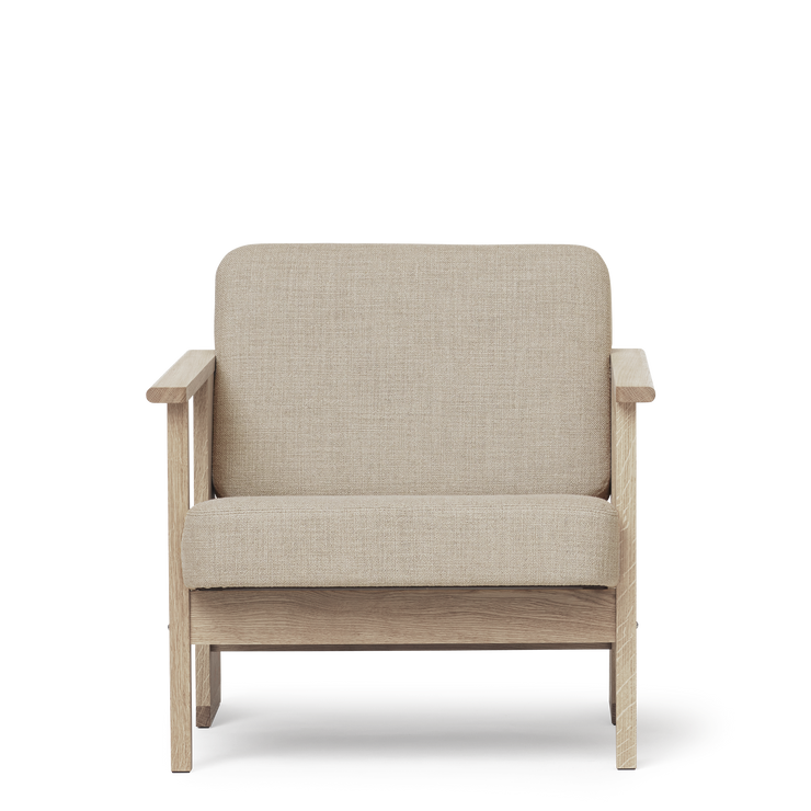 Form & Refine Block Lounge Chair, White Oak