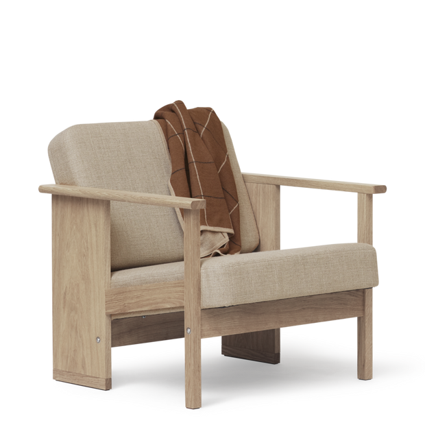 Form & Refine Block Lounge Chair, White Oak - COM