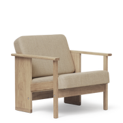 Form & Refine Block Lounge Chair, White Oak - COM