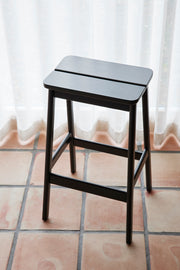 Form & Refine Angle Standard Stool 75, Black-stained Beech