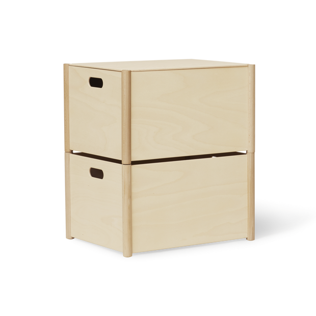 Form & Refine Pillar Storage Box Lid, Large, Beech