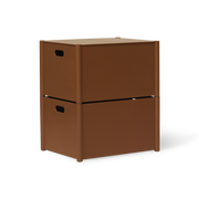 Form & Refine Pillar Storage Box Lid, Large, Clay Brown
