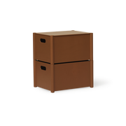 Form & Refine Pillar Storage Box Lid, Medium, Clay Brown