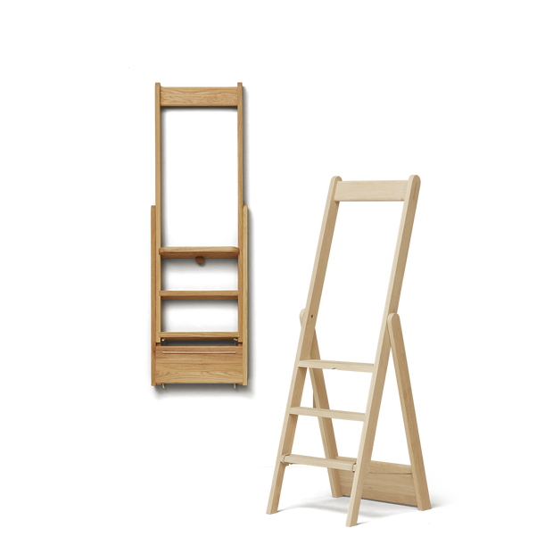 Form & Refine Step by Step Ladder, White Oak