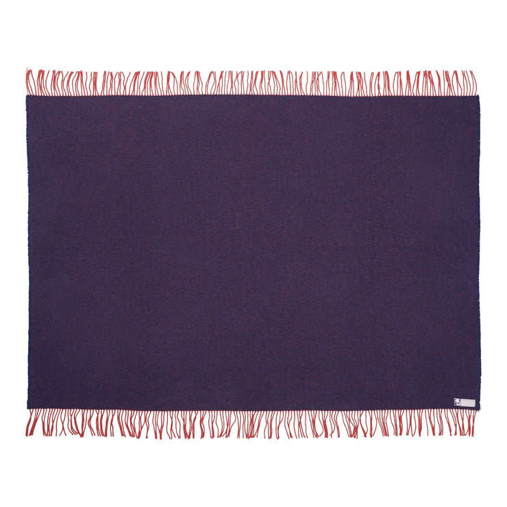 Silkeborg Uldspinderi Franja Throw 170x140 cm Throw 1226 - Burgundy Blue
