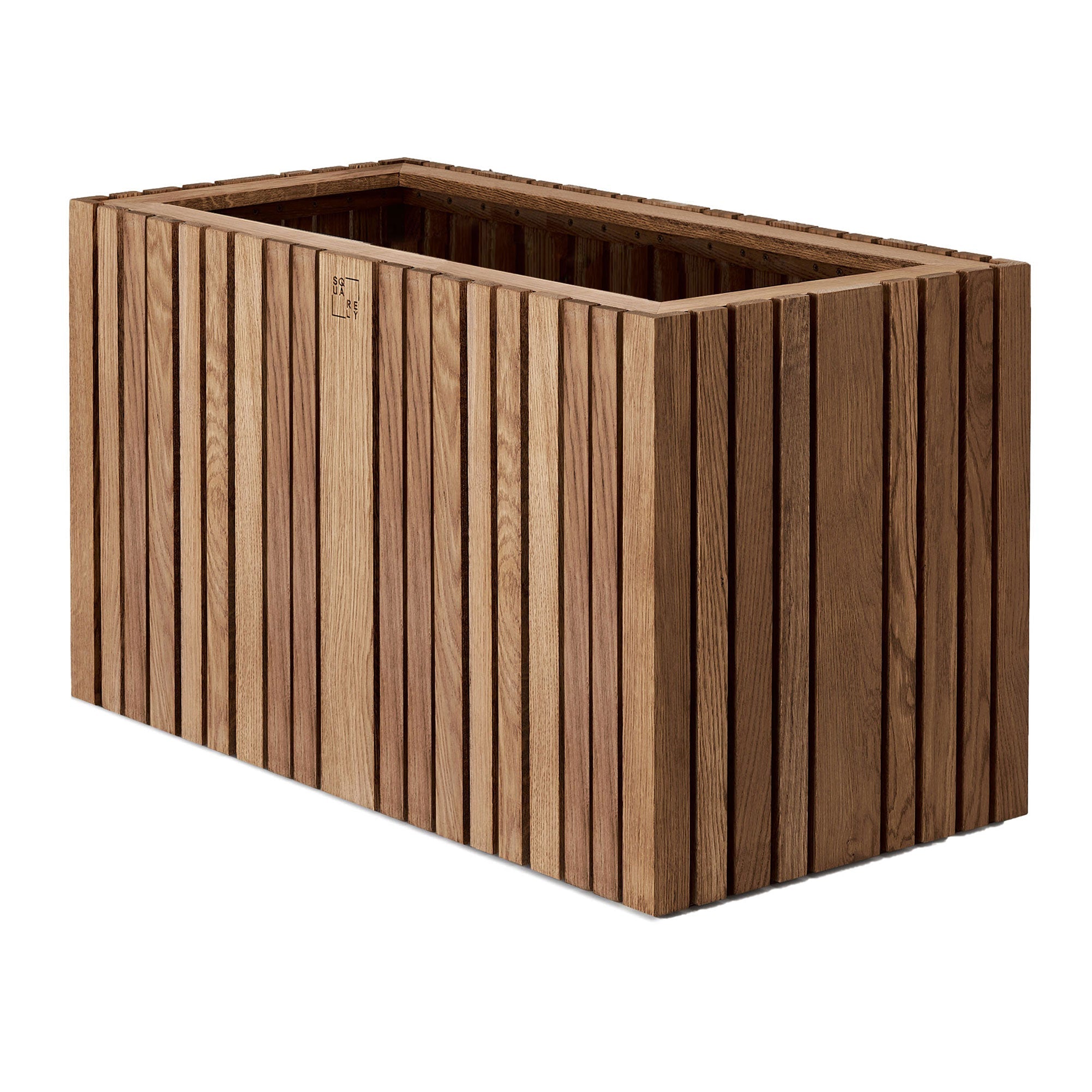 Squarely GrowLARGE Self-Watering Planter, Dark Oak