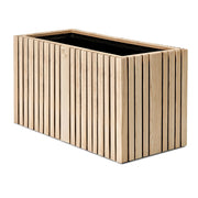 Squarely GrowLARGE Self-Watering Planter, Natural Ash