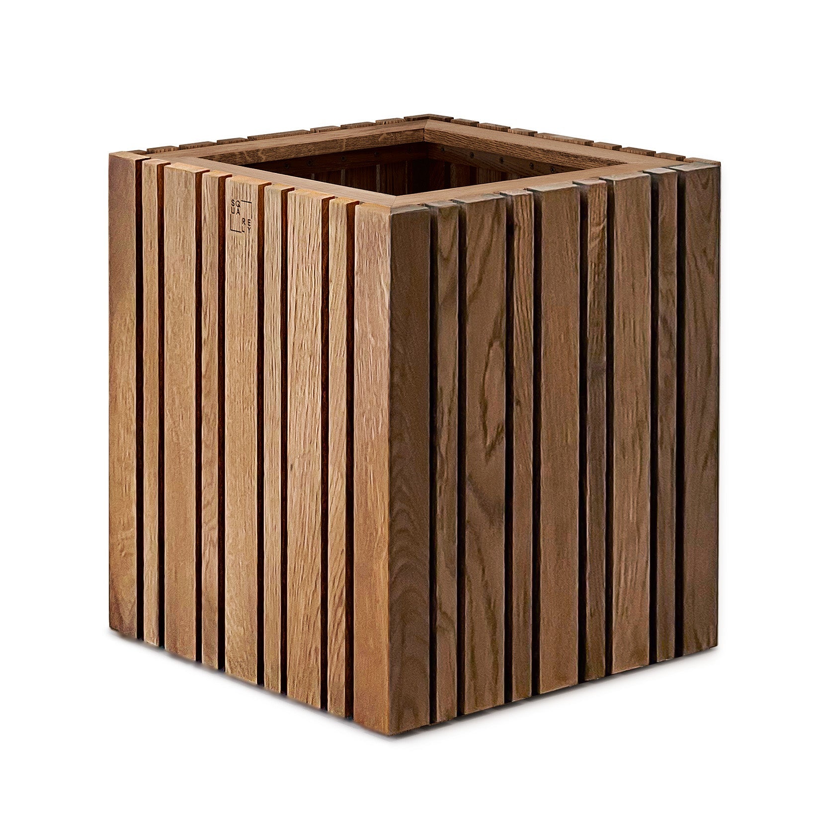 Squarely GrowMORE Self-Watering Planter, Dark Oak