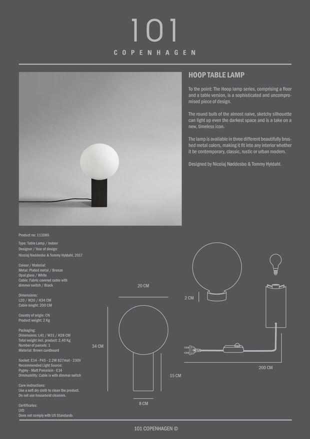 Hoop Table Lamp - Bronze - 101 CPH