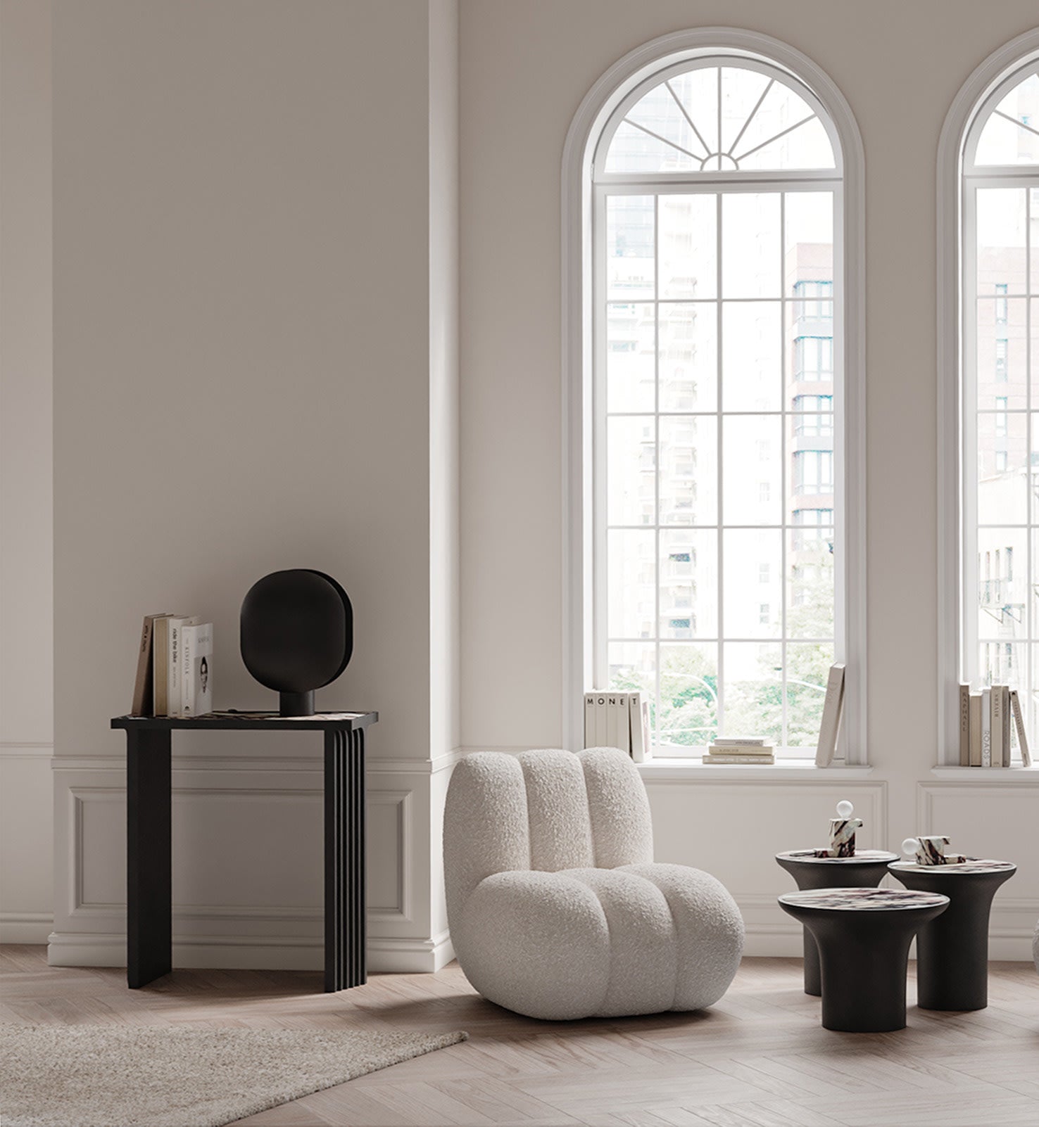 Clam Table Lamp - Burned Black - 101 CPH