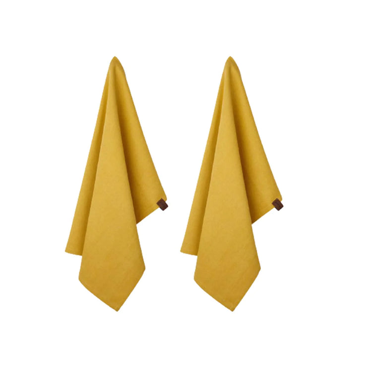 Humdakin Organic Tea Towel, 2 pack - Yellow Fall