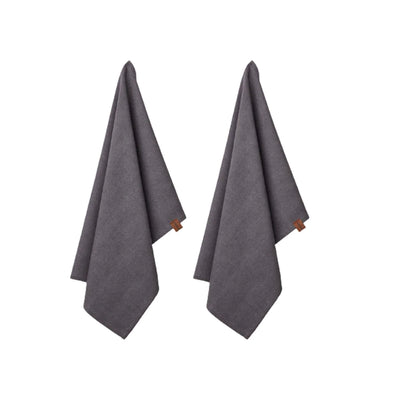 Humdakin Organic Tea Towel, 2 pack - Dark Ash