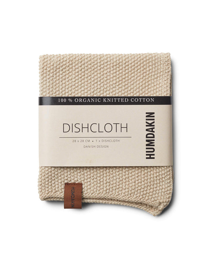 HUMDAKIN Knitted dishcloth Organic textiles 01 Light Stone
