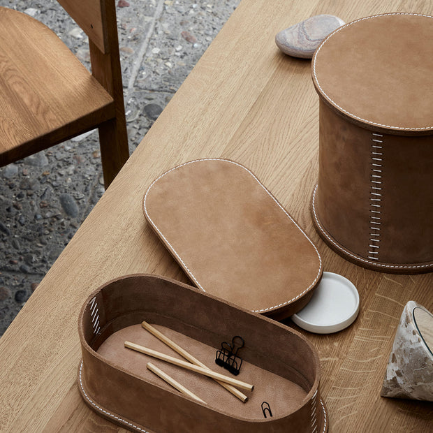Kristina Dam Studio Stitched Leather Box – L