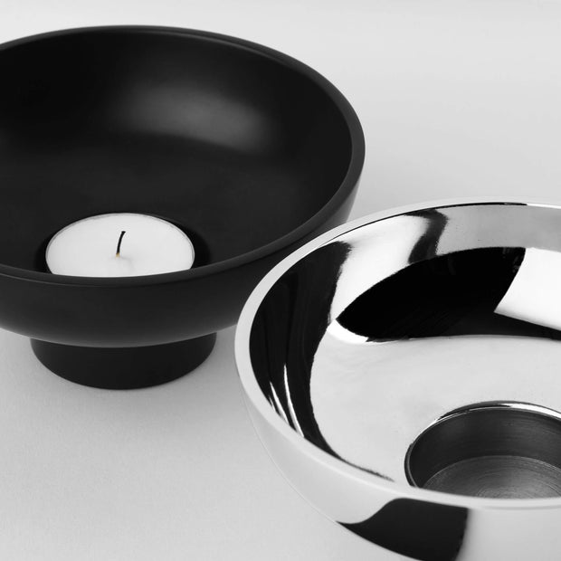 Kristina Dam Studio Alumina Tealight Candleholder, Black