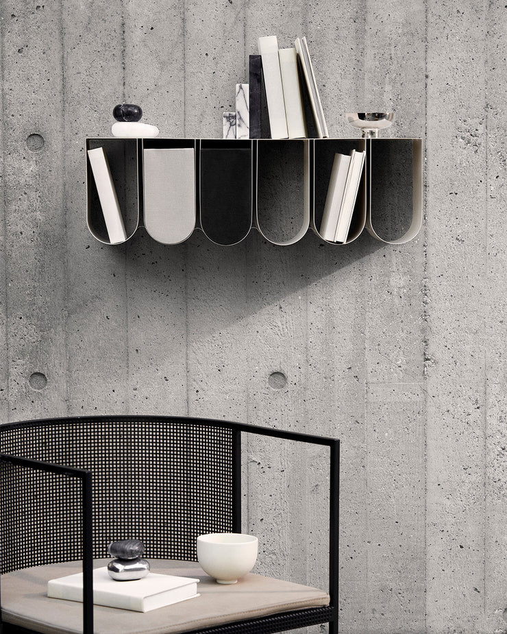 Kristina Dam Studio Curved Wall Shelf, Black