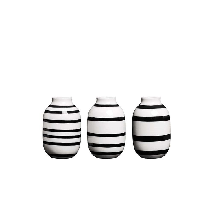 Kähler-Omaggio-Vase-Black-3Pcs-3.2”